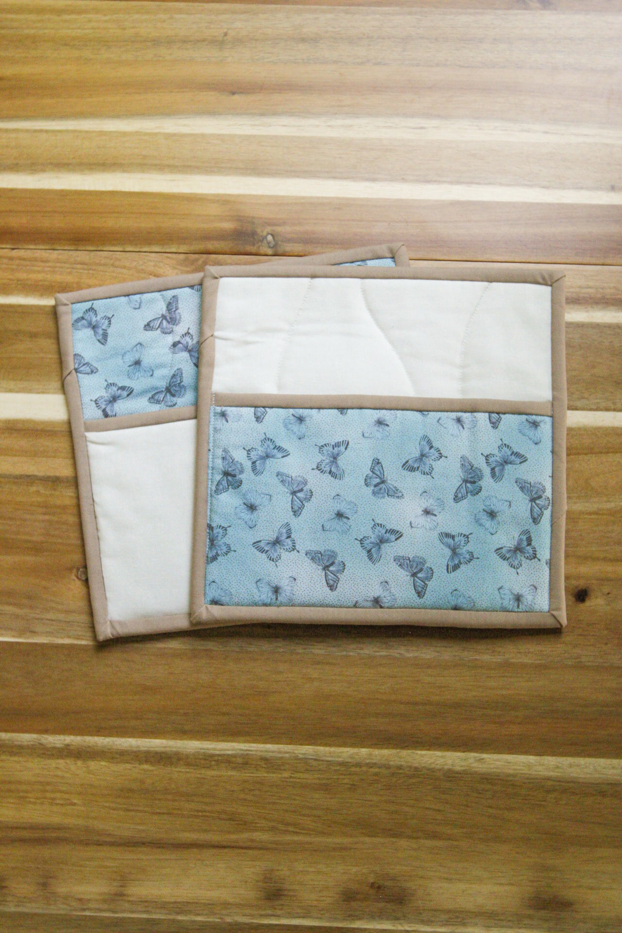 Blue Morpho Butterfly Hot Pads (Set of 2)